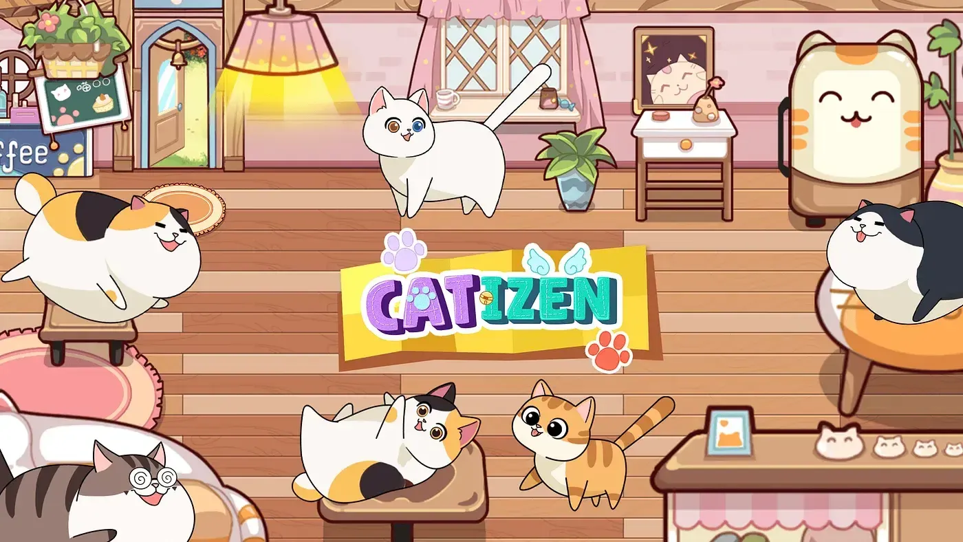 Engaging screenshot of Catizen cat city building gameplay in Telegram TON mini app, showing merged cats, strategic city management, and crypto token earnings for blockchain gamers