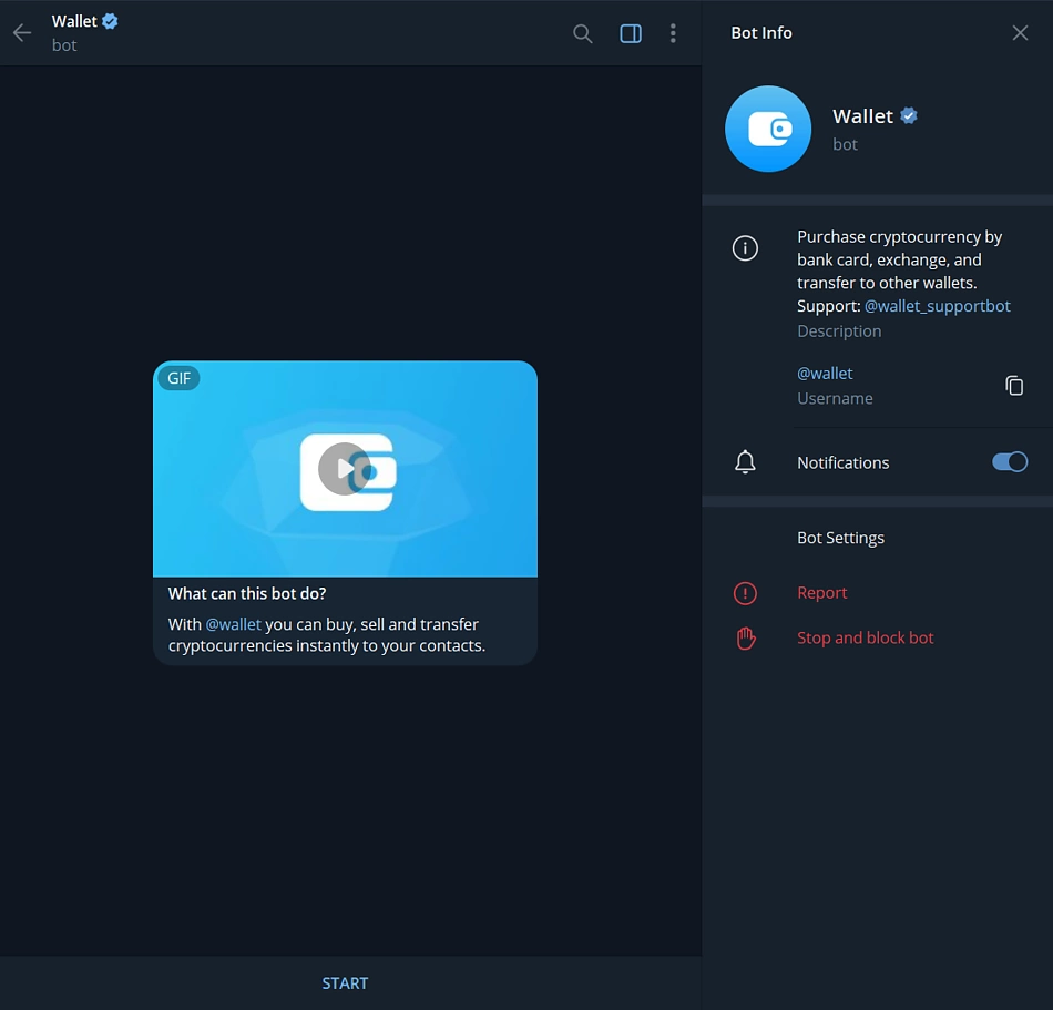 TON Wallet Telegram in-chat payment